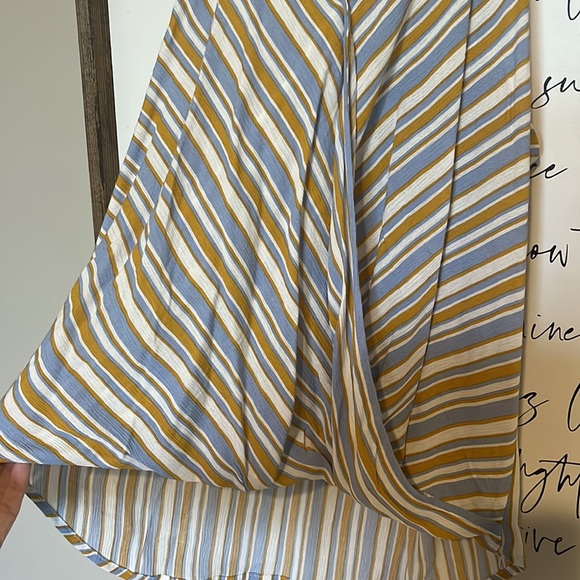 NWT Market & Spruce Multicolor Stripe Faux Wrap High Low Tank Top XL - Picture 2 of 5